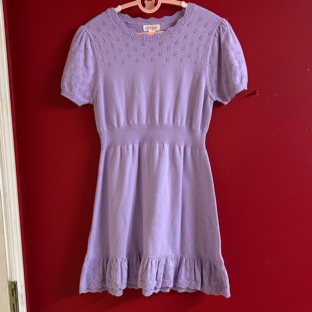 Cat & Jack Light Purple Kids Dress size 8 sweater dress